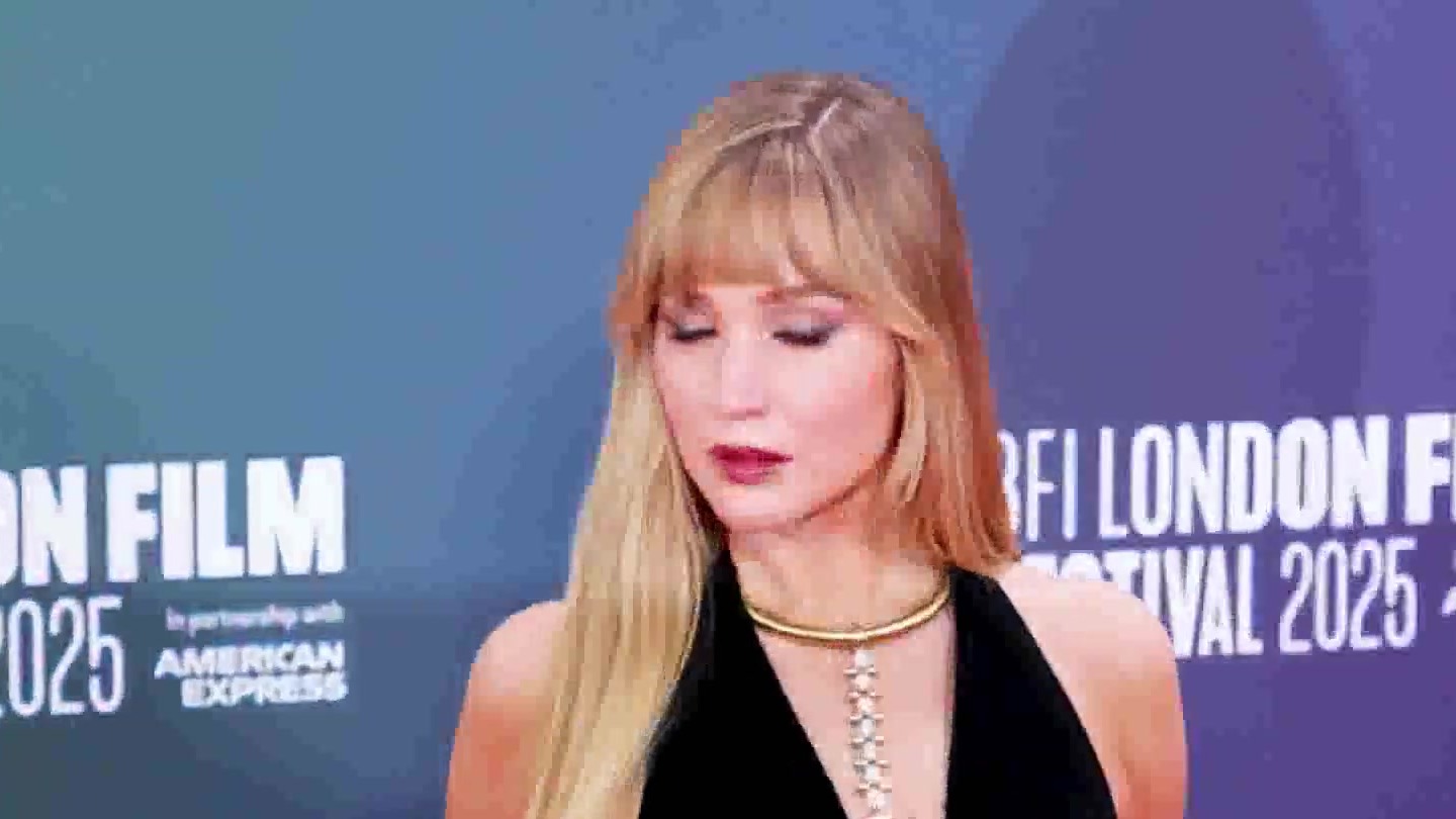 Jennifer Lawrence op de rode loper van het BFI London Film Festival